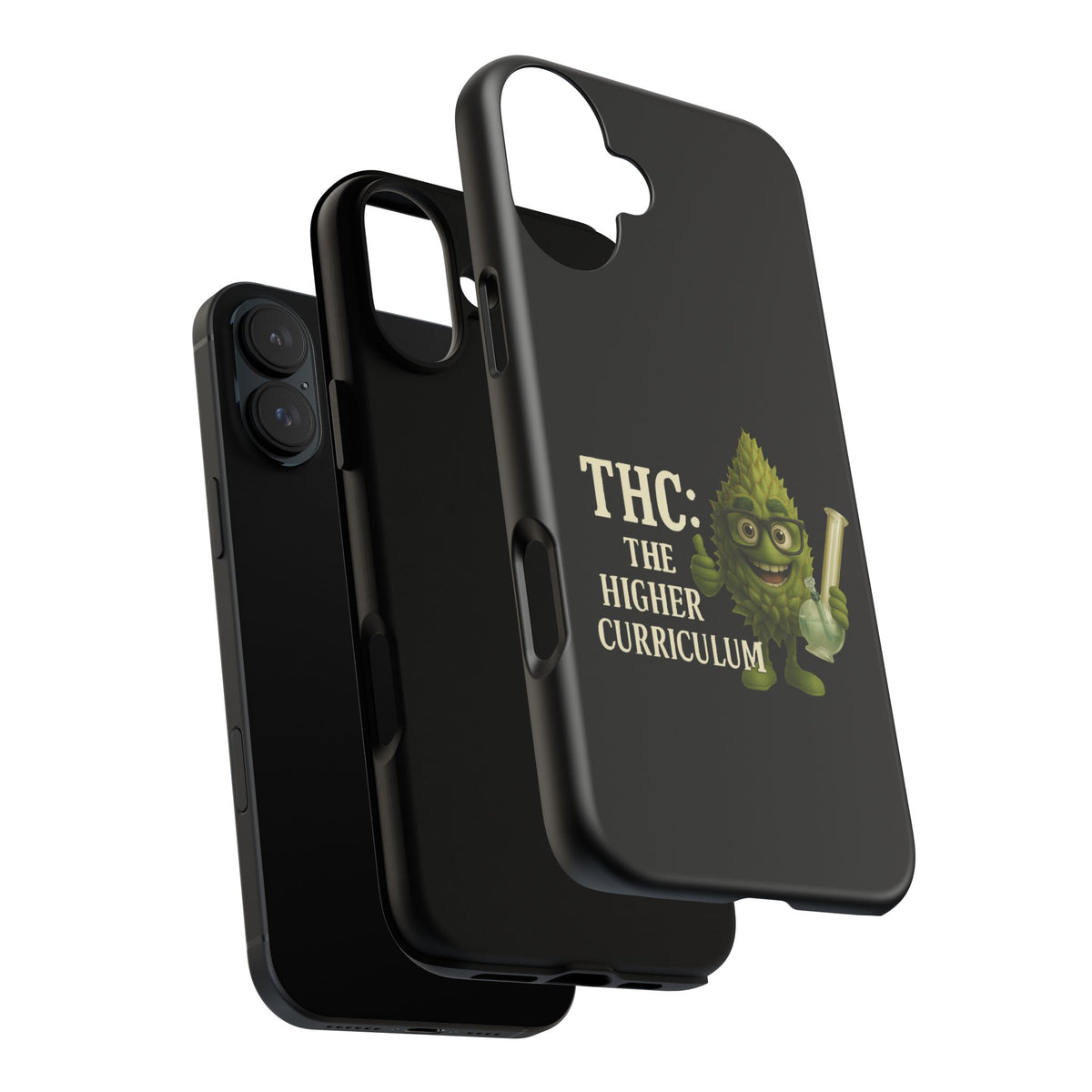 THC The Higher Curriculum Phone Case – Funny Cannabis Nug Cartoon iPhone Case