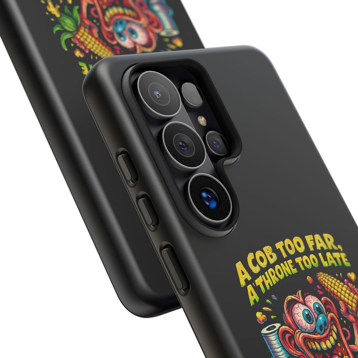 Phone Case — "A Cob Too Far" Popcorn Horror Design