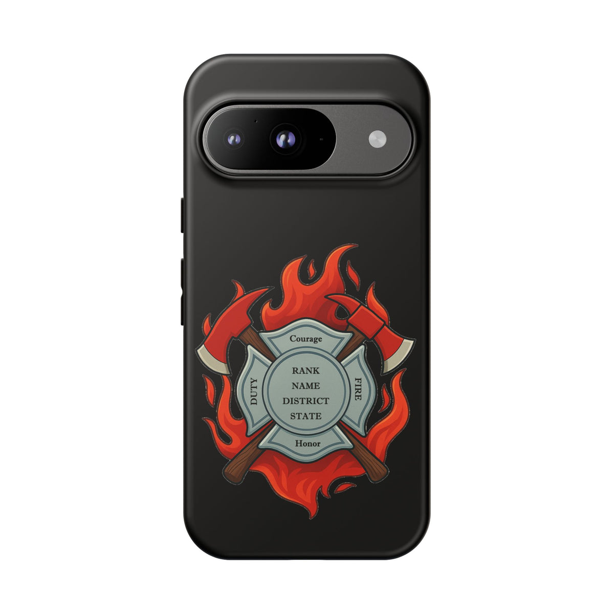 Firefighter Maltese Cross Phone Case — Custom Rank/Name/District Design