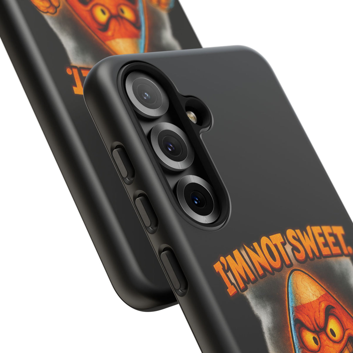 Phone Case — "I'm Not Sweet, I'm Spite in Stripes" Candy Monster Design