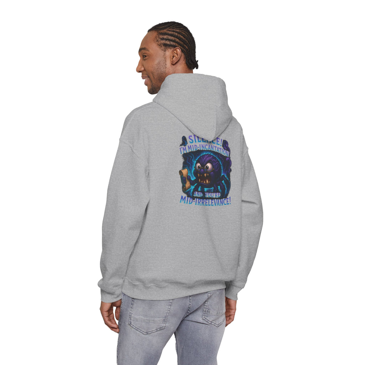 Skull Mage Hoodie — “Silence I’m Mid-Incantation and Mid-Irrelevance!” Graphic Pullover