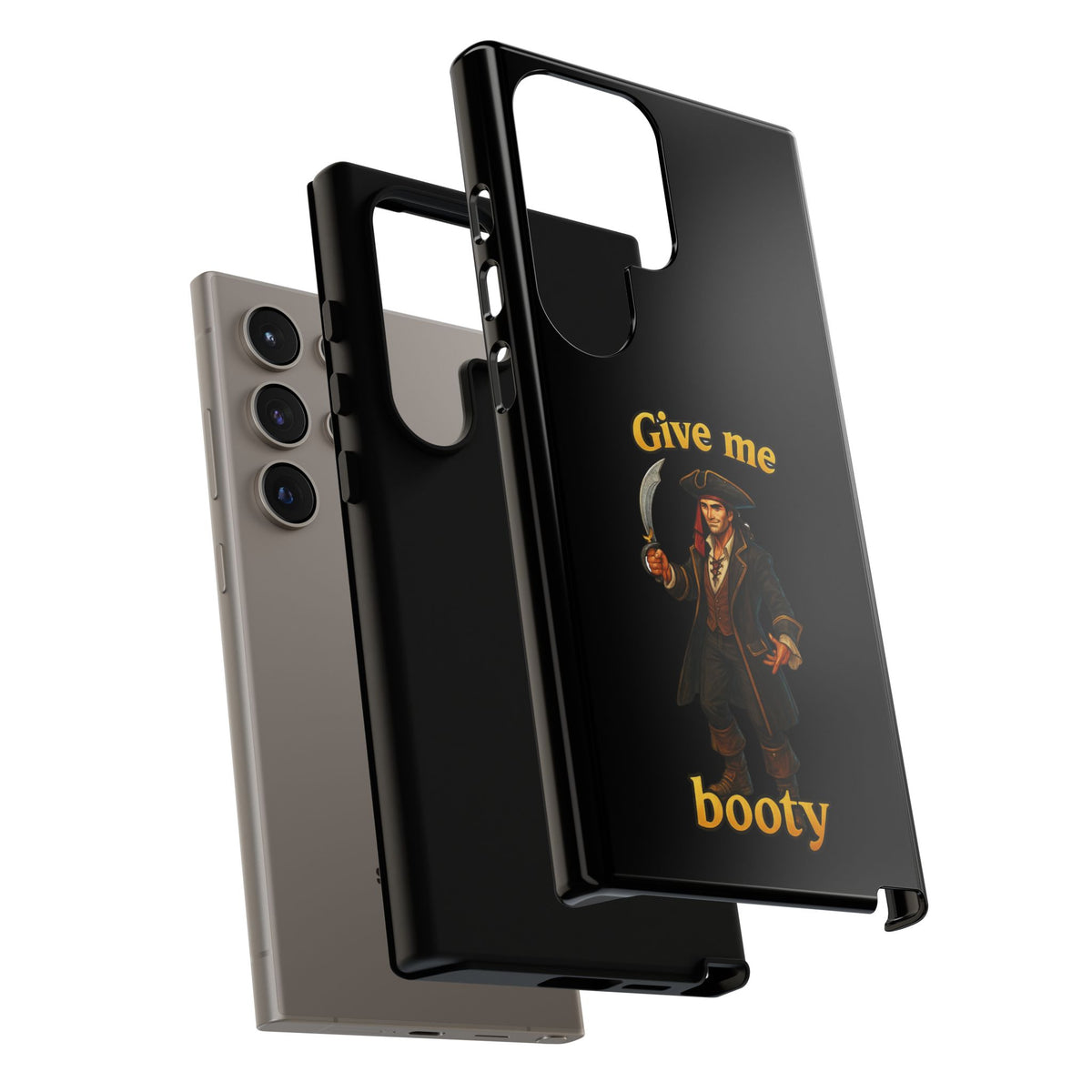 Phone Case — 'Give Me Booty' Pirate Graphic Protective Case