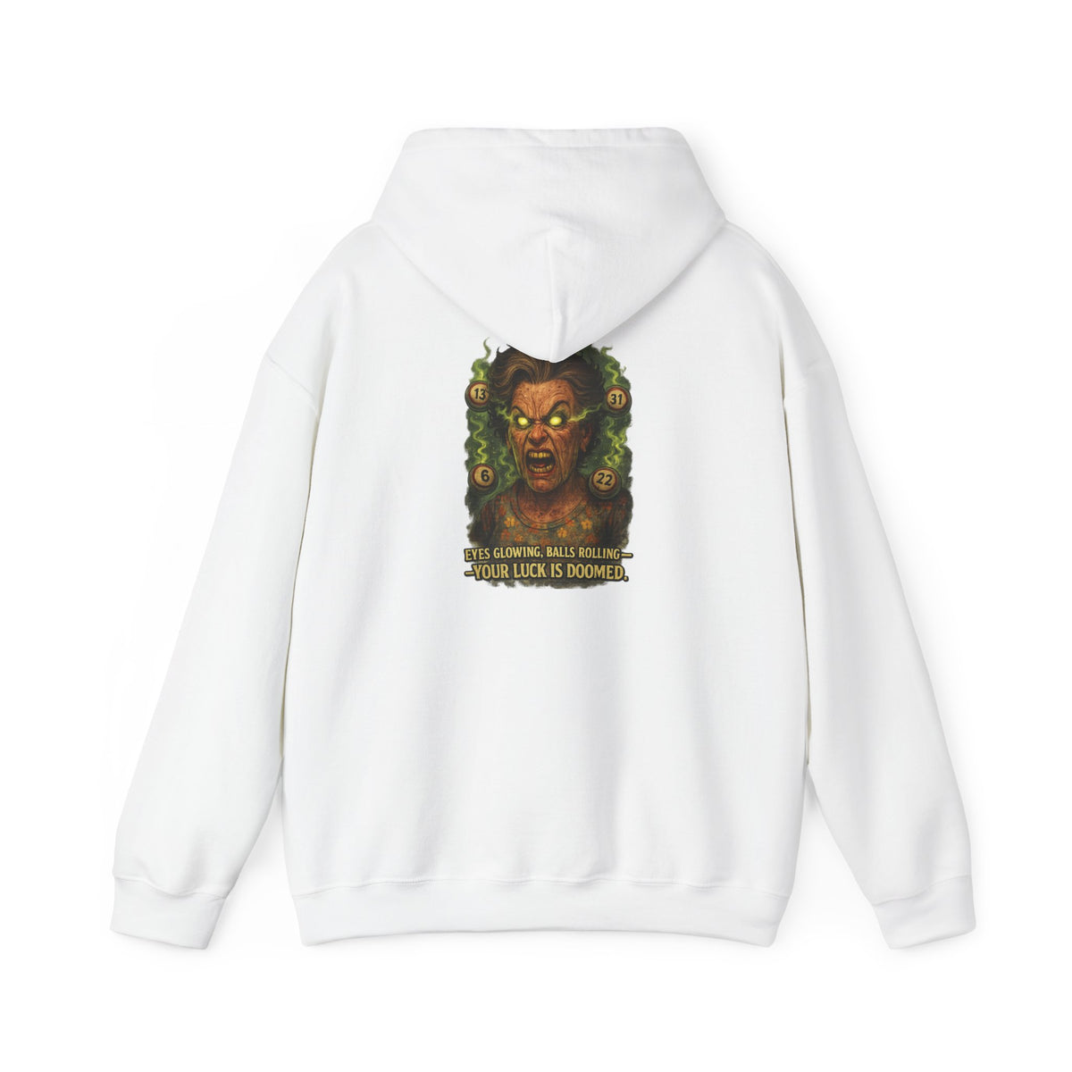 Horror Medusa Hoodie – “Your Luck Is Doom” Graphic Pullover