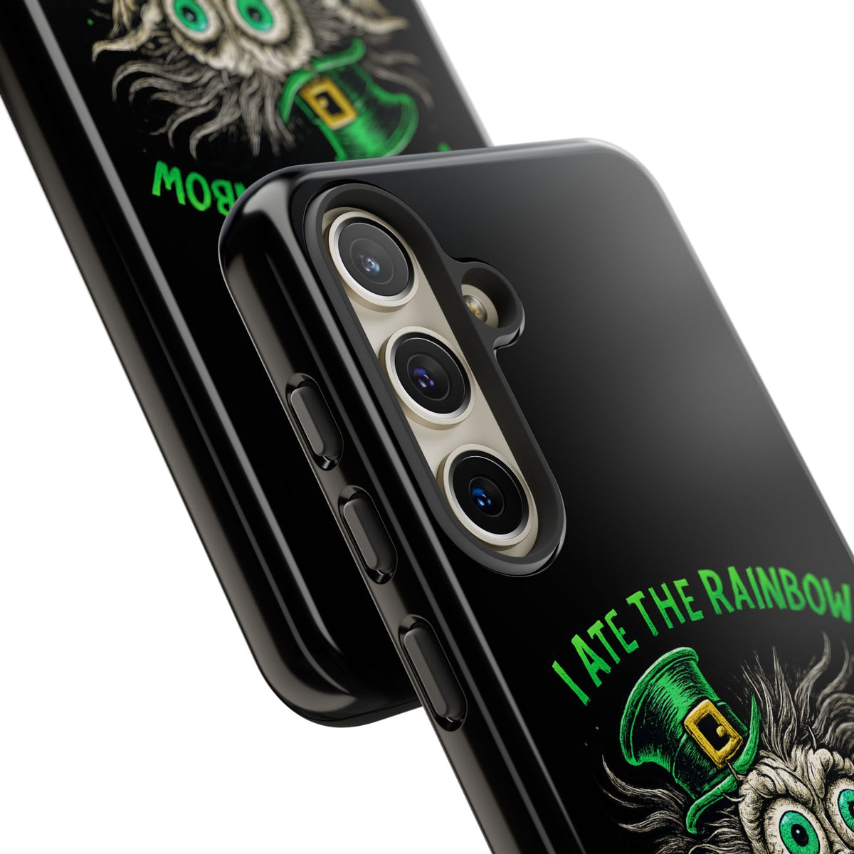St. Patrick's Horror Phone Case — "I Ate the Rainbow, The Gold Screamed" Lucky Goblin Design