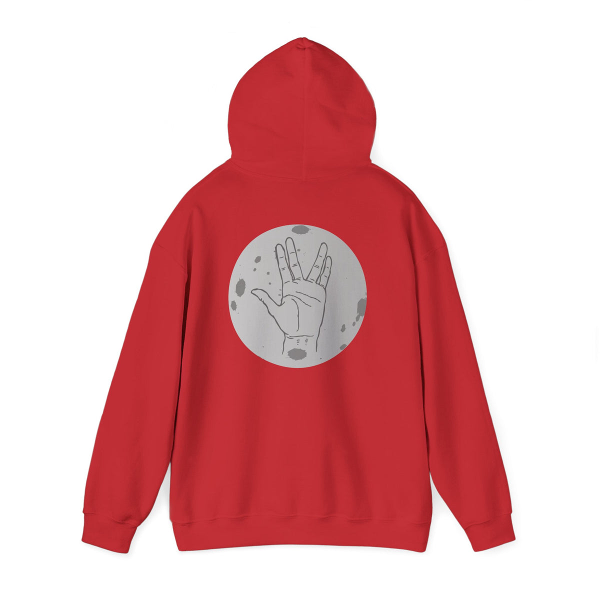 Vulcan Salute Hoodie — Retro Space Hand Graphic Pullover