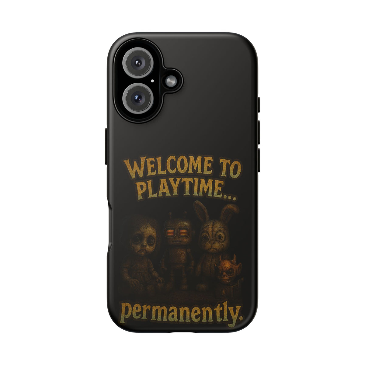 Phone Case — "Welcome to Playtime... Permanently." Horror Game Character Protective Case