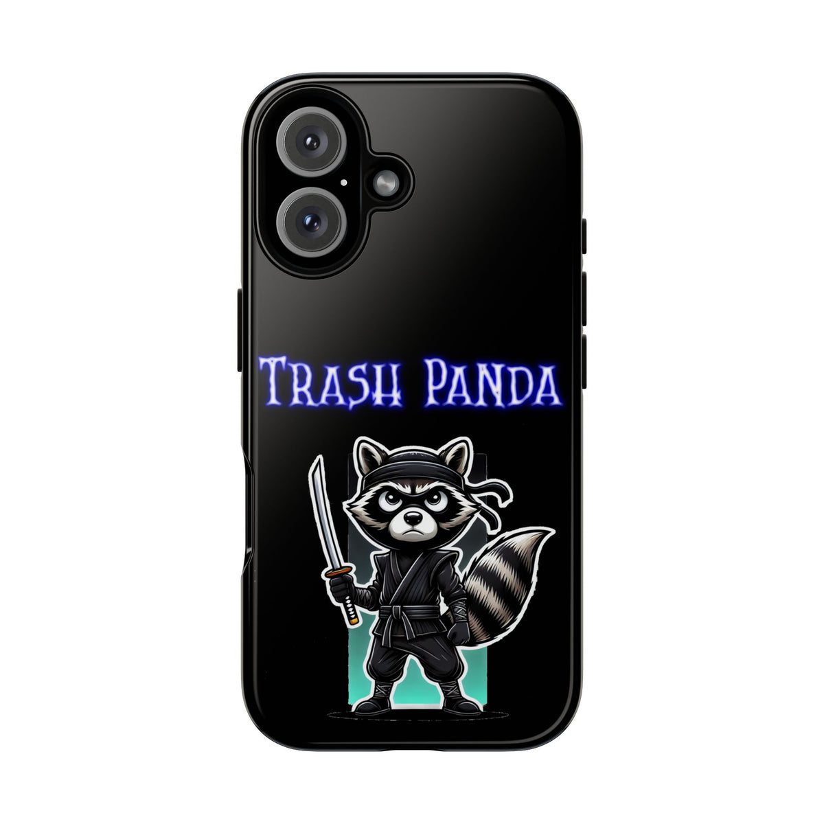 Trash Panda Ninja Phone Case — Cute Raccoon Warrior Protective Case