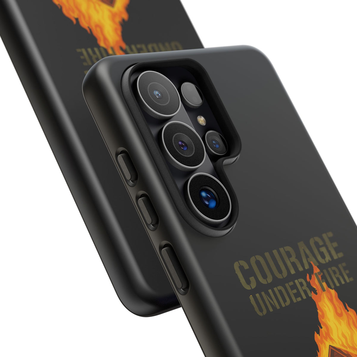 Phone Case — "Courage Under Fire, Strength in the Smoke" Firefighter Tribute