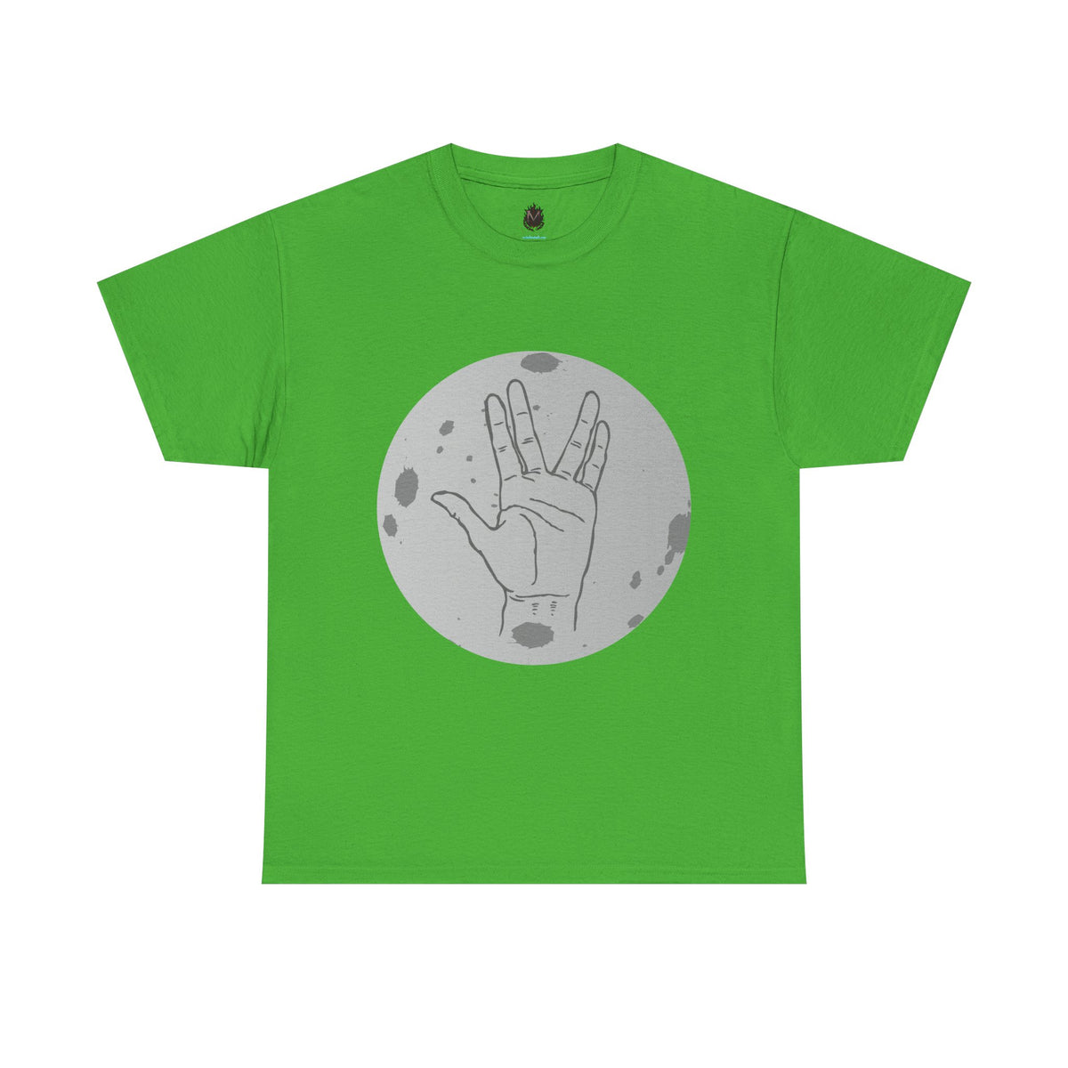 Vulcan Salute Moon Tee | Science Fiction Hand Graphic Tee