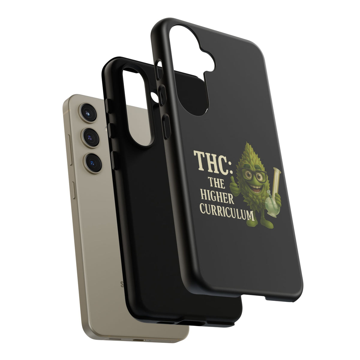THC The Higher Curriculum Phone Case – Funny Cannabis Nug Cartoon iPhone Case