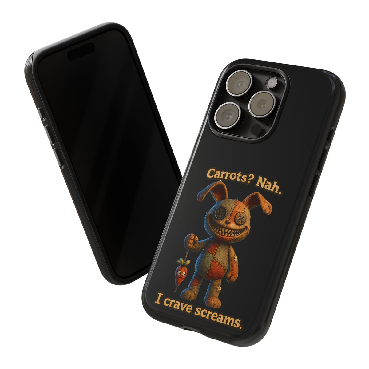 Phone Case — Creepy Bunny "Carrots? Nah. I crave screams." Horror iPhone Case