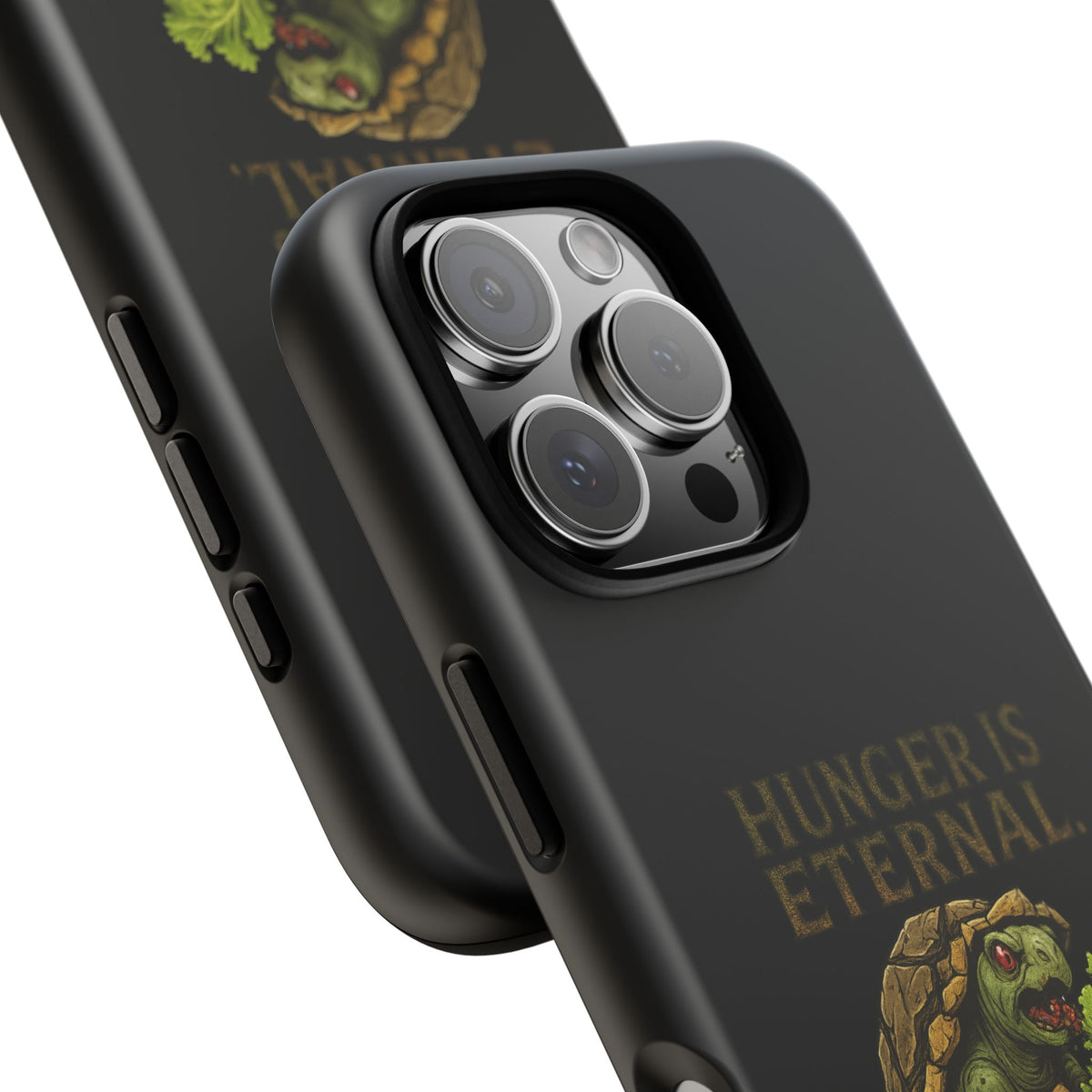 Phone Case — "Hunger Is Eternal, Your Fingers Are Optional" Turtle Monster Design