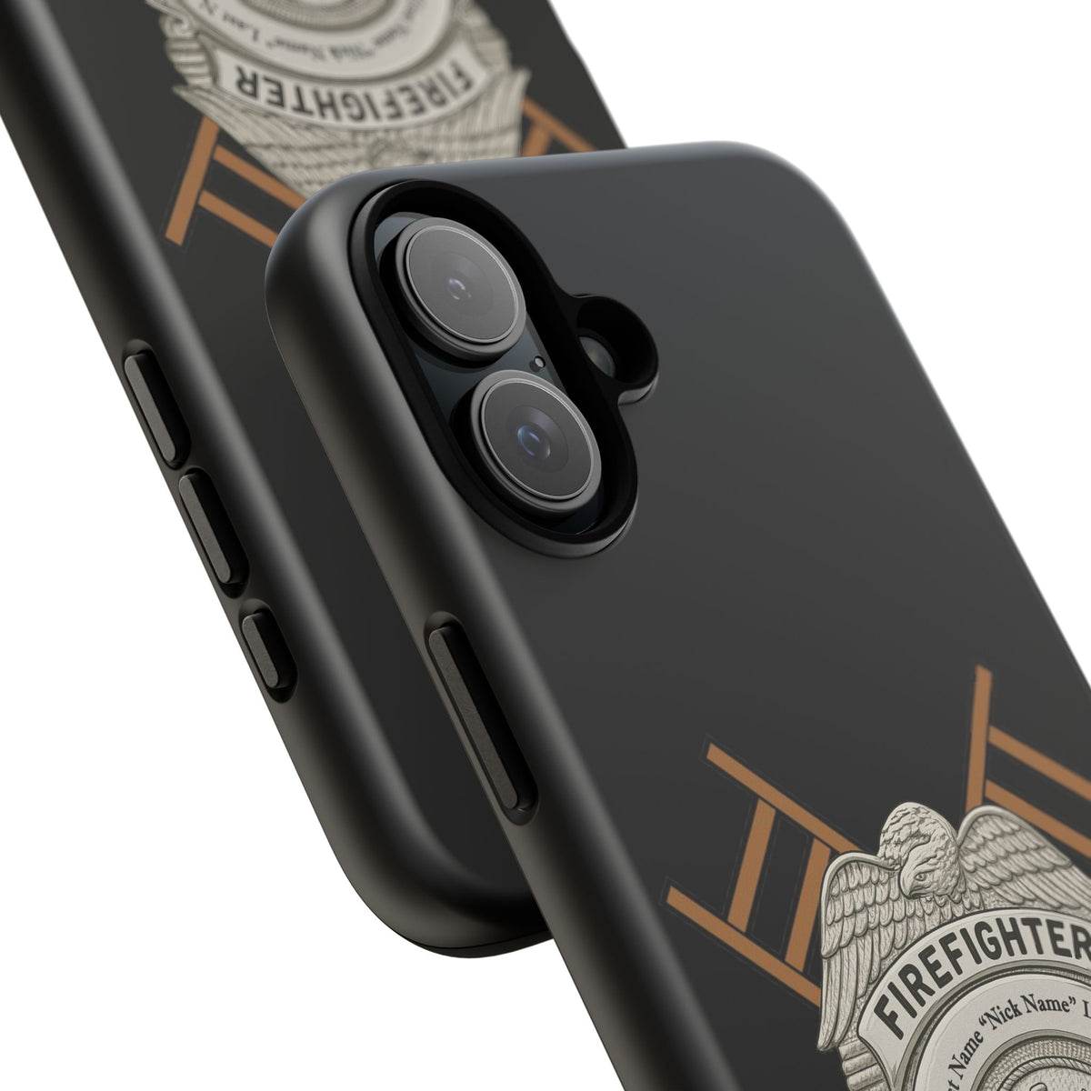 Firefighter Badge Tough Phone Case — Firefighter Helmet & Ladders Protective Case