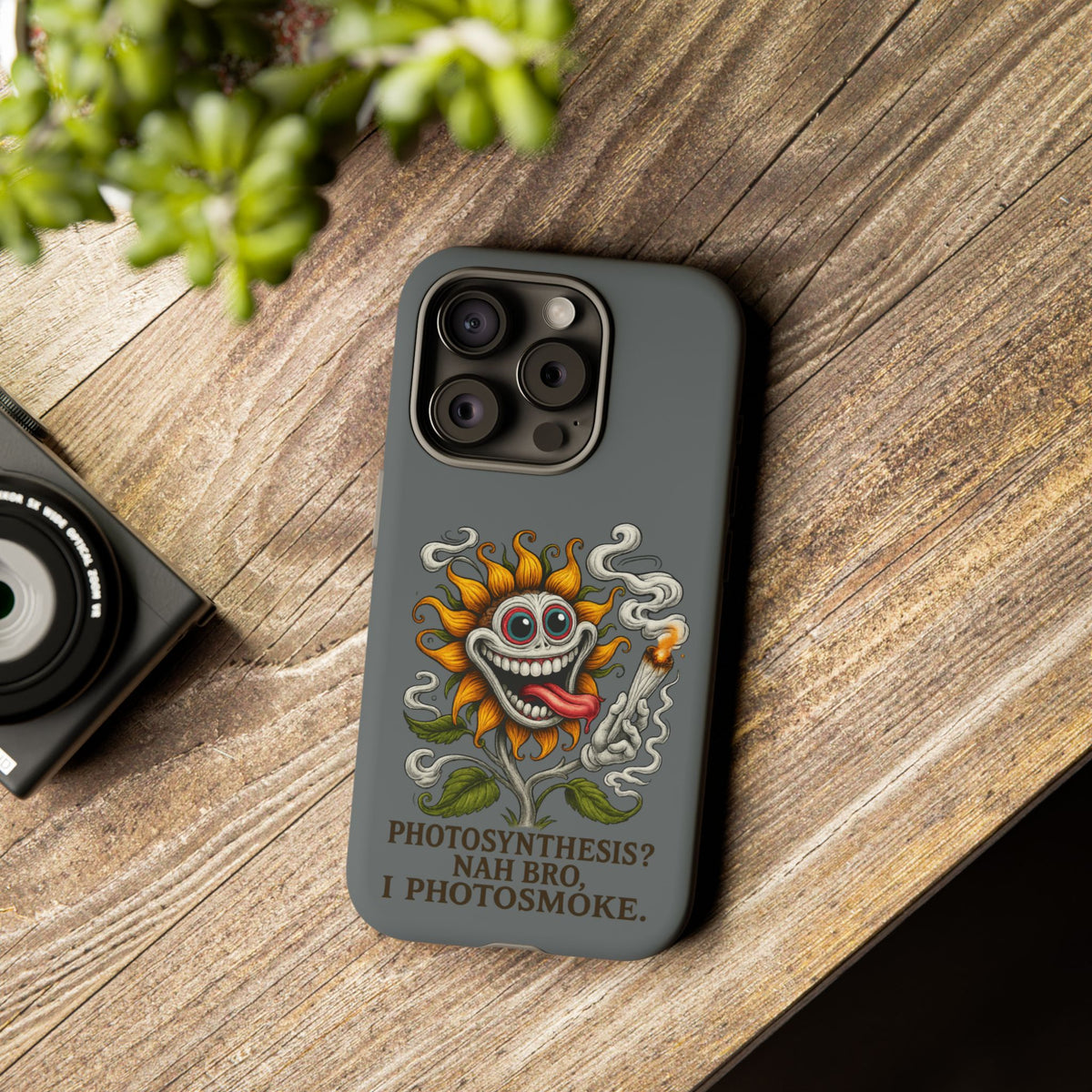 Photosmoke Sunflower Phone Case — Funny Stoner Botanical iPhone Cover