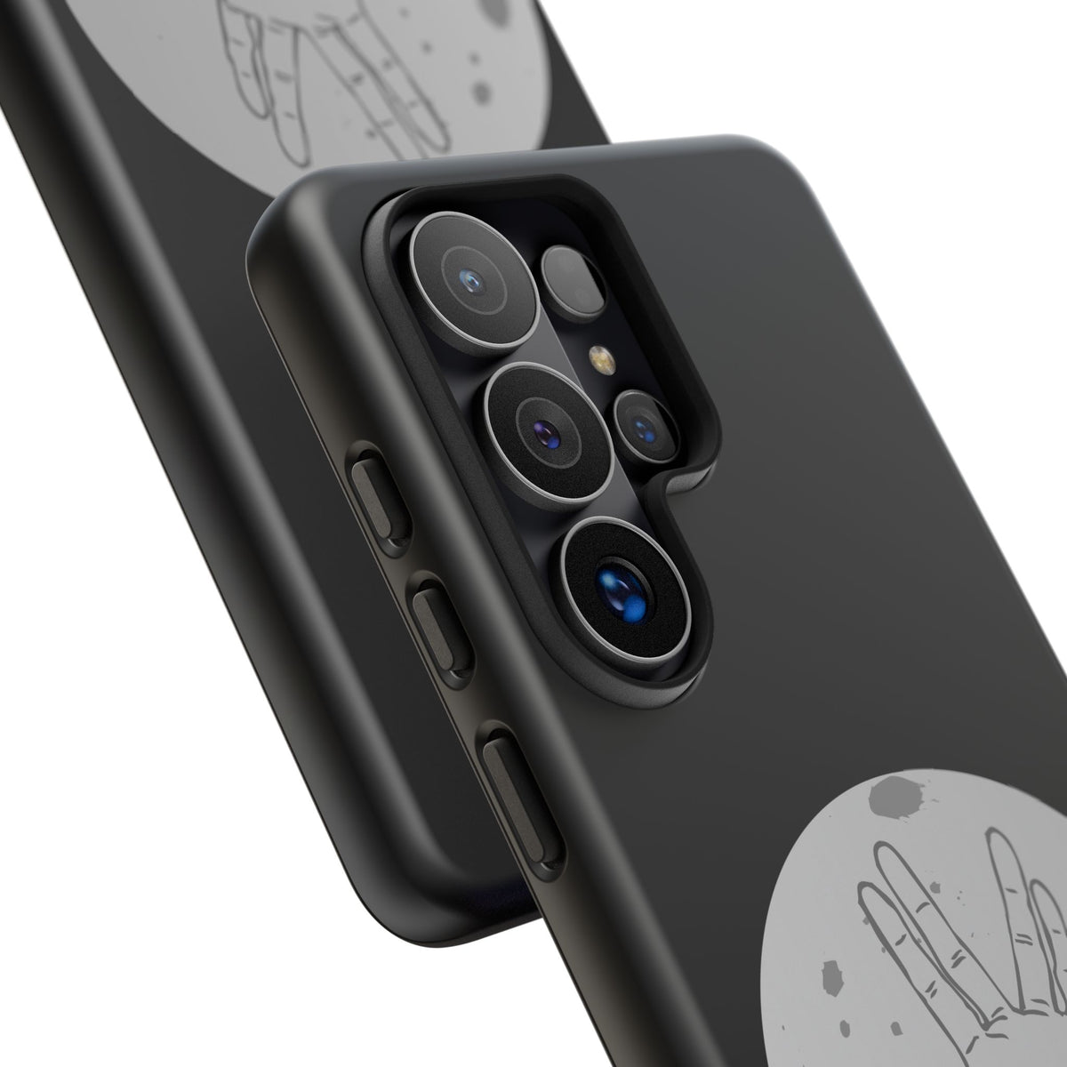 Spock Live Long Phone Case — Vulcan Salute Moon Graphic