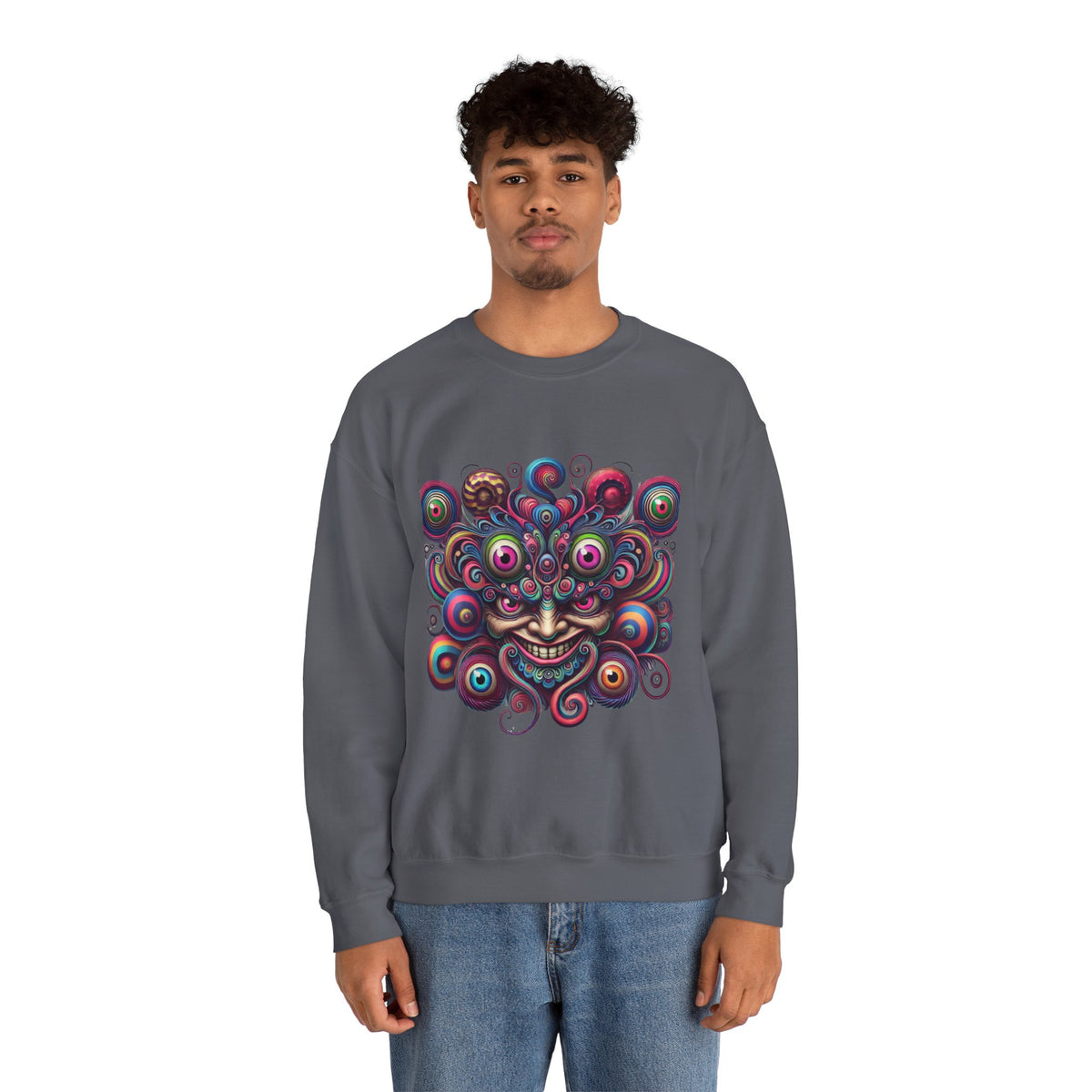 Psychedelic Eye Swarm Crewneck Sweatshirt