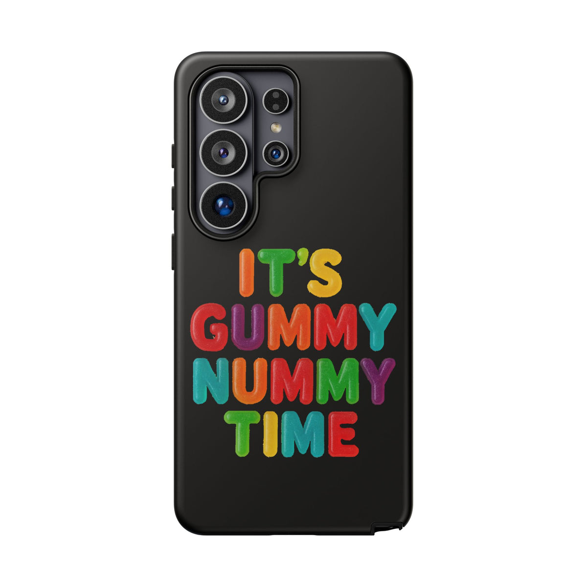 Phone Case — "It's Gummy Nummy Time" Colorful Candy Lettering Protective Case