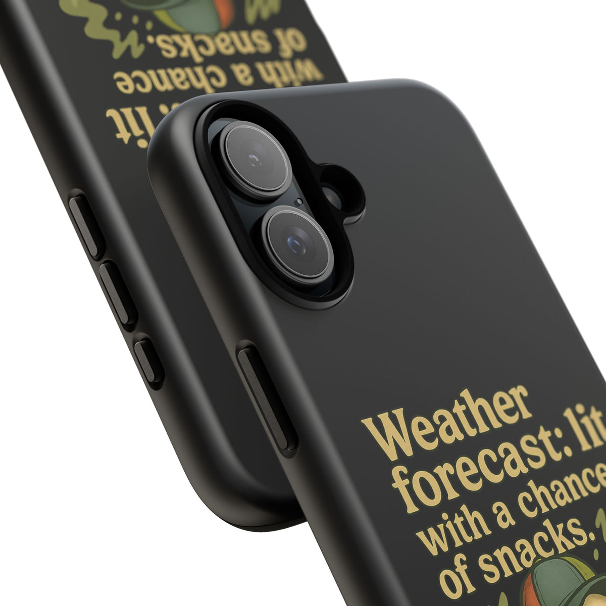 Phone Case — "Weather Forecast: Lit with a Chance of Snacks" Retro Graphic