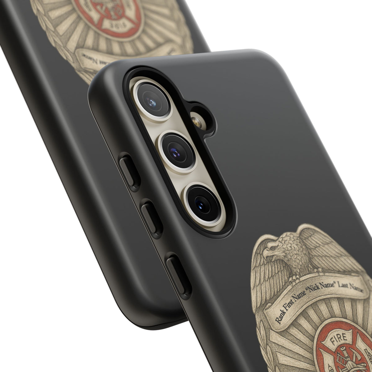 Firefighter Badge Phone Case – Personalized Dept. Emblem Tough Case