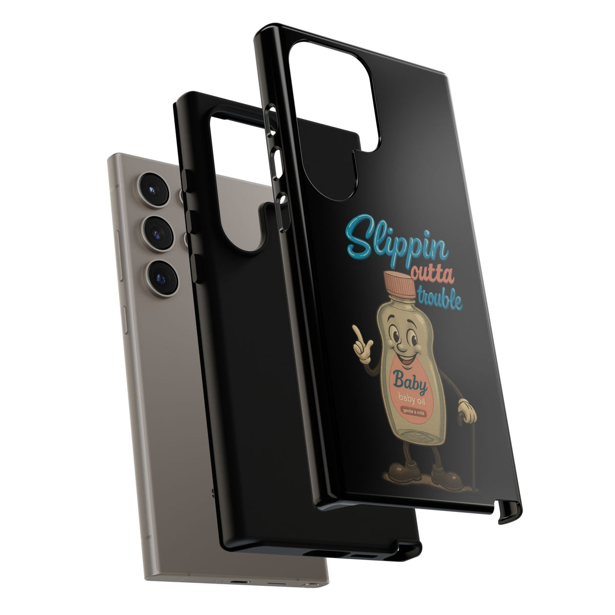 Phone Case — Retro 'Slippin Outta Trouble' Baby Bottle Design