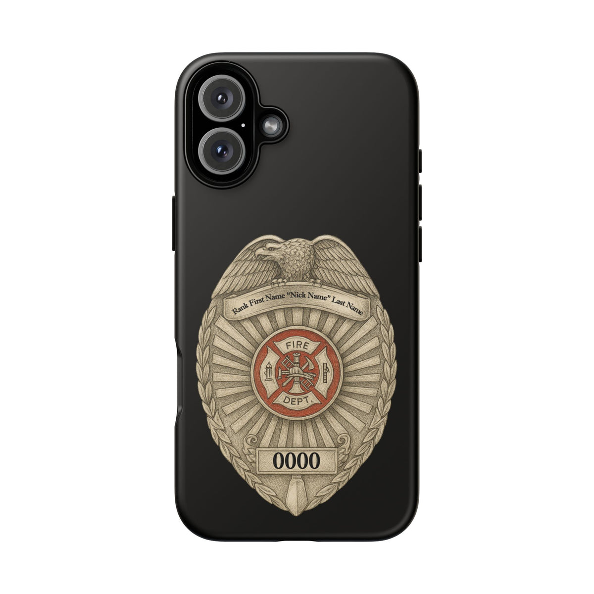 Firefighter Badge Phone Case – Personalized Dept. Emblem Tough Case