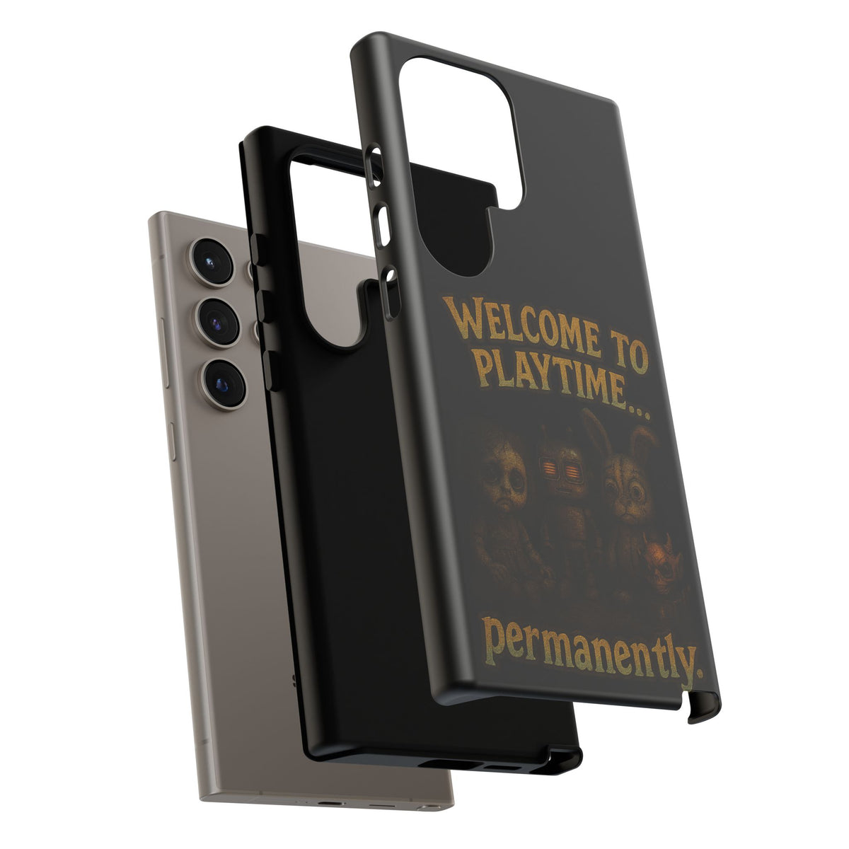 Phone Case — "Welcome to Playtime... Permanently." Horror Game Character Protective Case