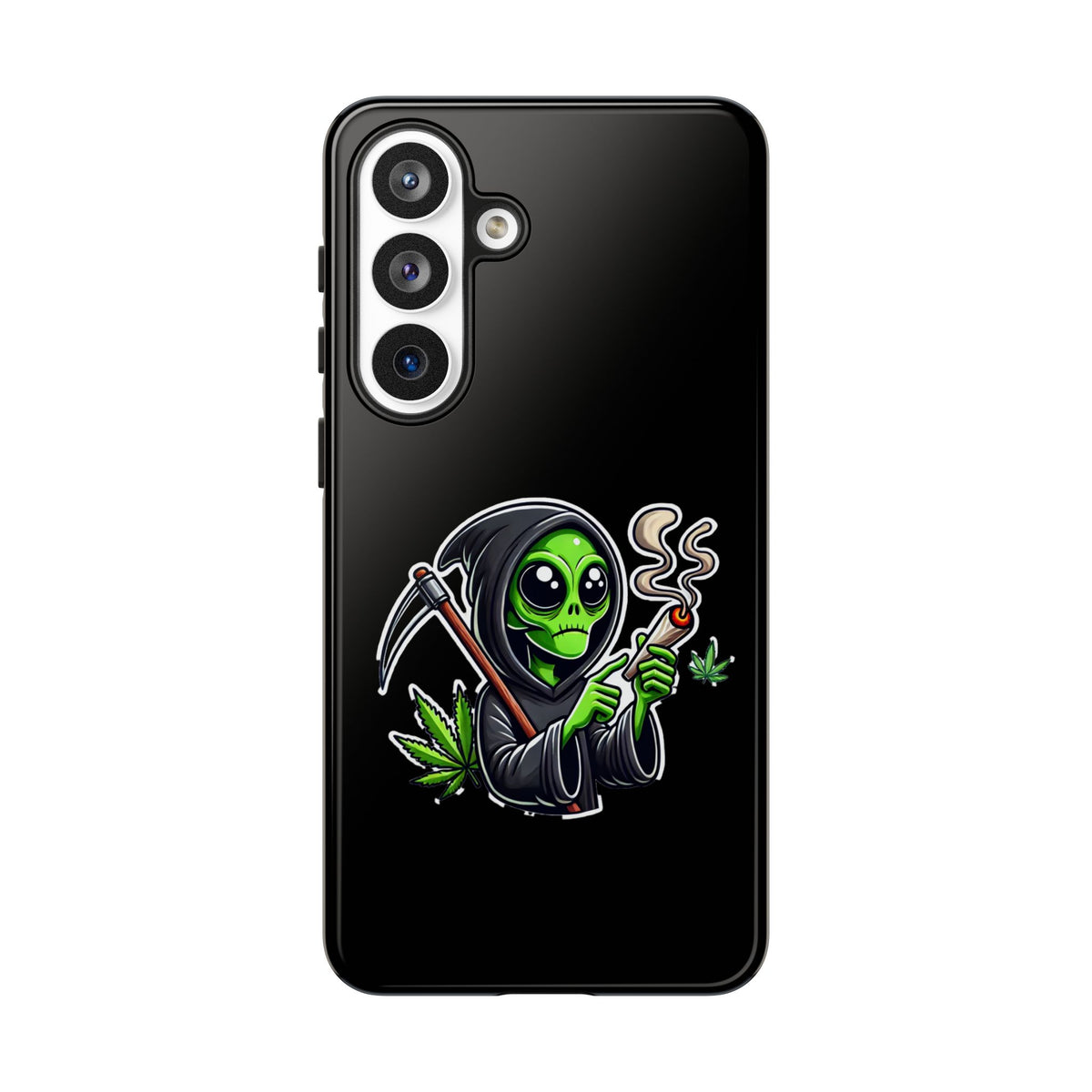 Reaper Alien Phone Case – Cute Grim Reaper Smoking Weed iPhone Case