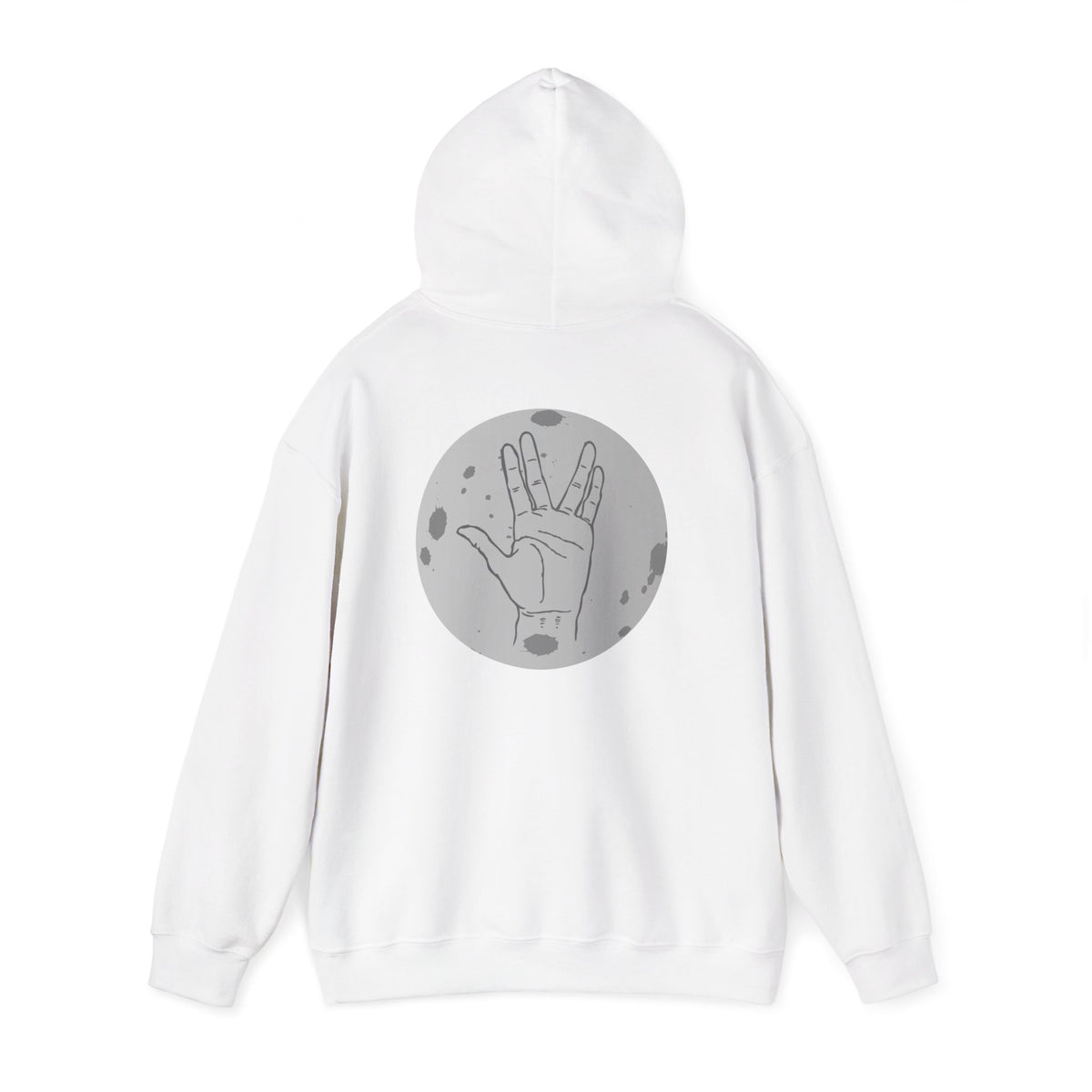 Vulcan Salute Hoodie — Retro Space Hand Graphic Pullover