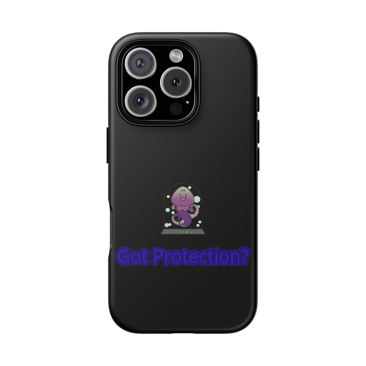 Phone Case — 'Got Protection?' Cute Purple Alien Anti-Shock Protective Cover