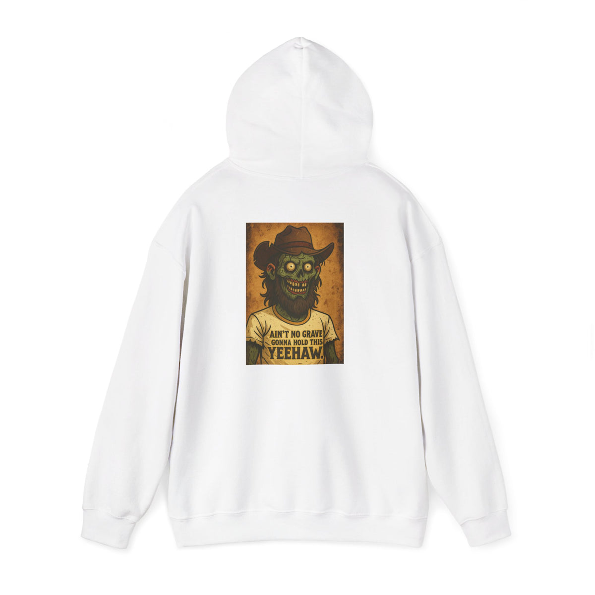 Hoodie — Vintage Zombie Cowboy 'Ain't No Grave' Graphic Pullover