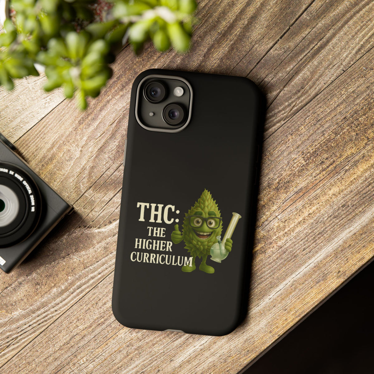 THC The Higher Curriculum Phone Case – Funny Cannabis Nug Cartoon iPhone Case