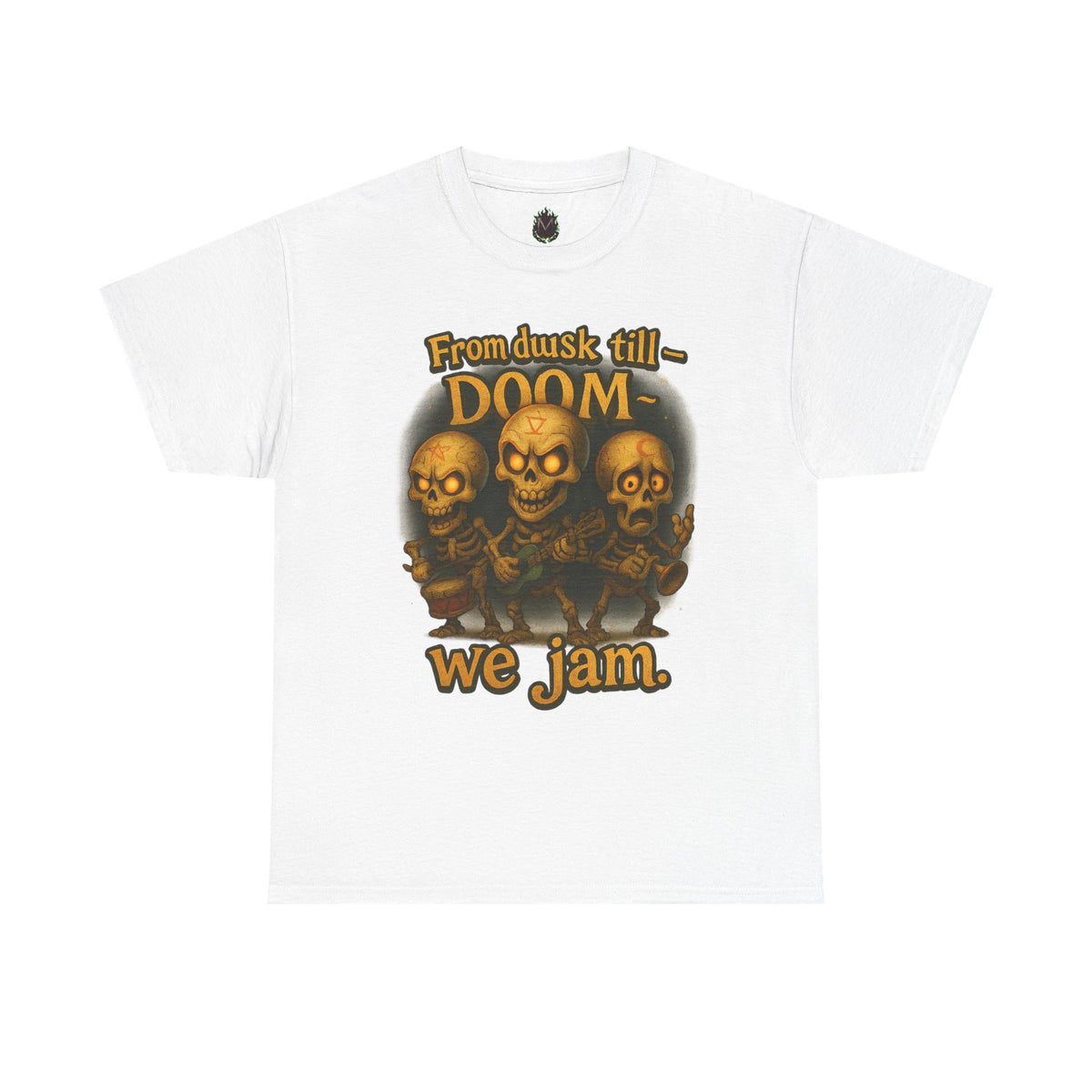From Dusk Till Doom we jam Tee | Skull Band Graphic T-Shirt