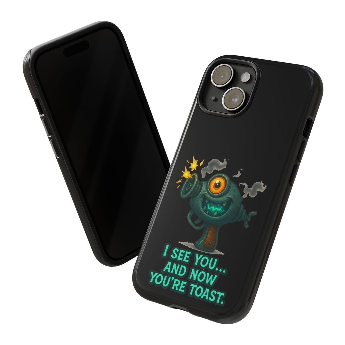 Phone Case — Cute Zombie Blaster Design with "I See You... And Now You're Toast"