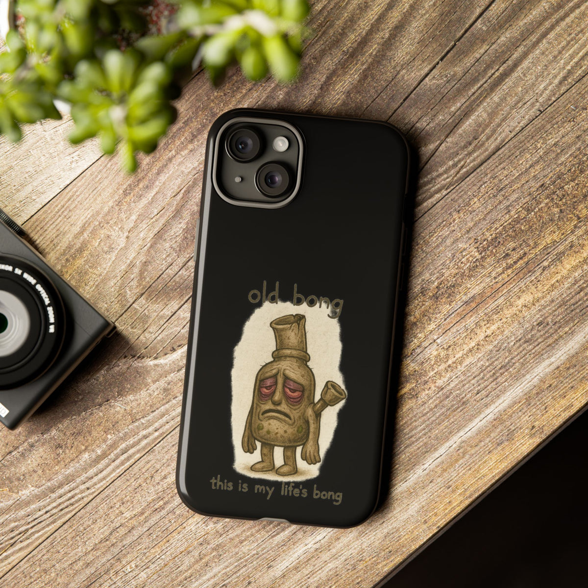 Phone Case — 'Old Bong' Funny Stoner Illustration, "This Is My Life's Bong"