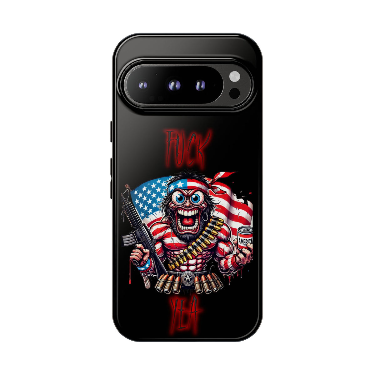 Phone Case — American Flag Skull Soldier Design (Tough Cases)