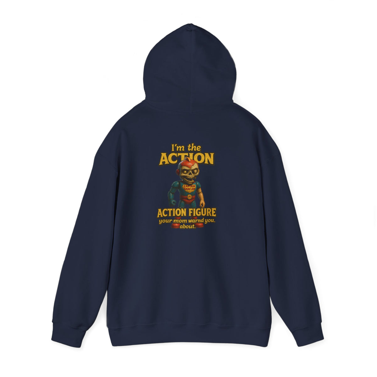Action Figure Hoodie – Retro Toy Gamer Graphic Pullover