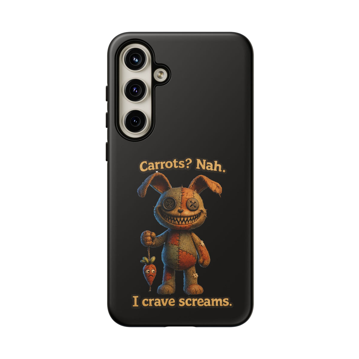 Phone Case — Creepy Bunny "Carrots? Nah. I crave screams." Horror iPhone Case