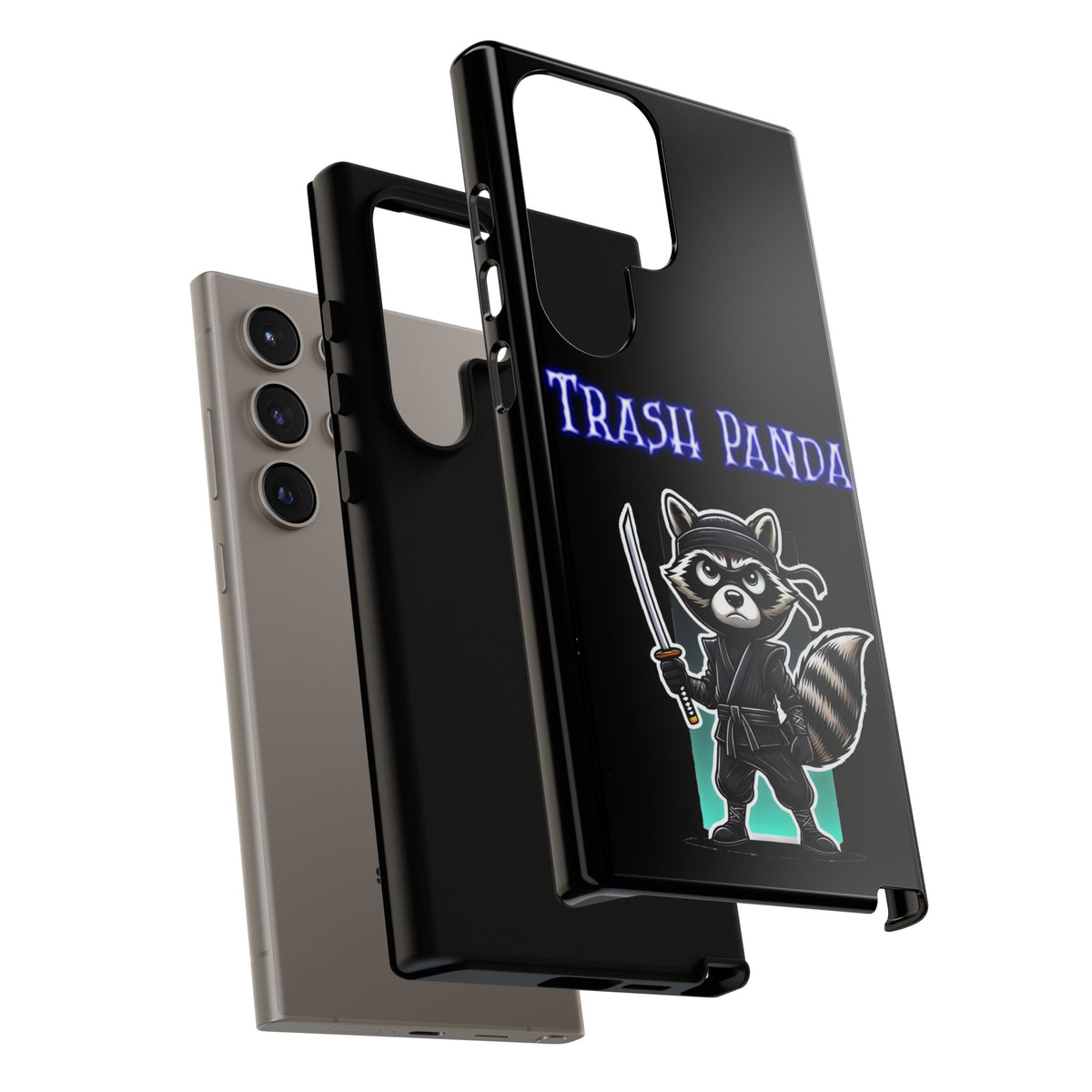 Trash Panda Ninja Phone Case — Cute Raccoon Warrior Protective Case