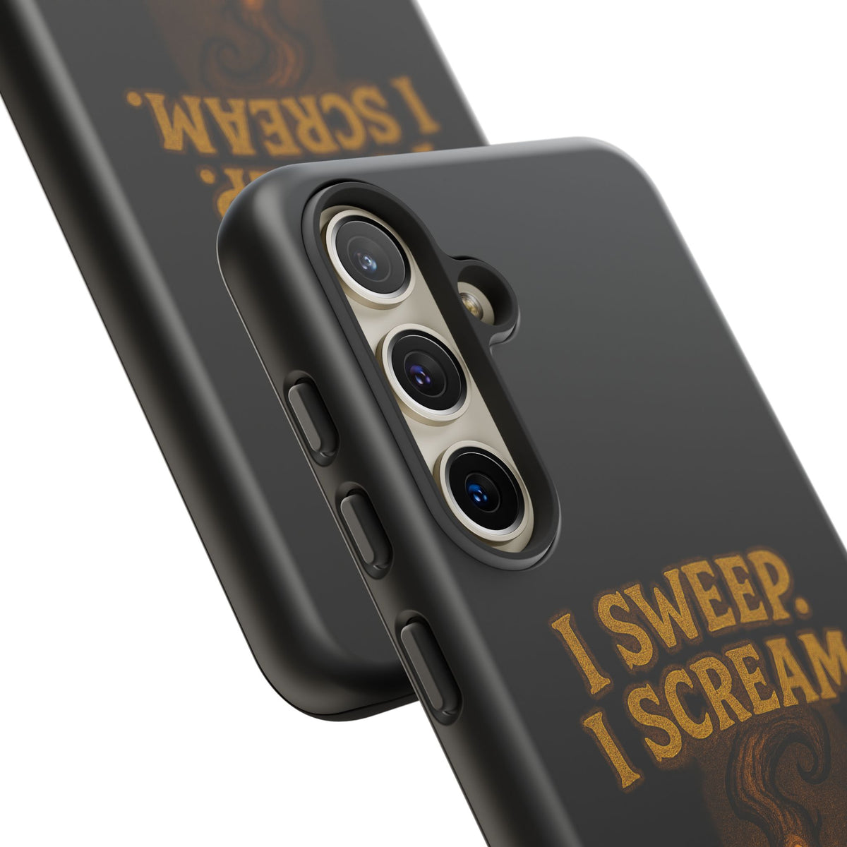 Phone Case — "I Sweep. I Scream. I Smile in That Order." Halloween Horror Design