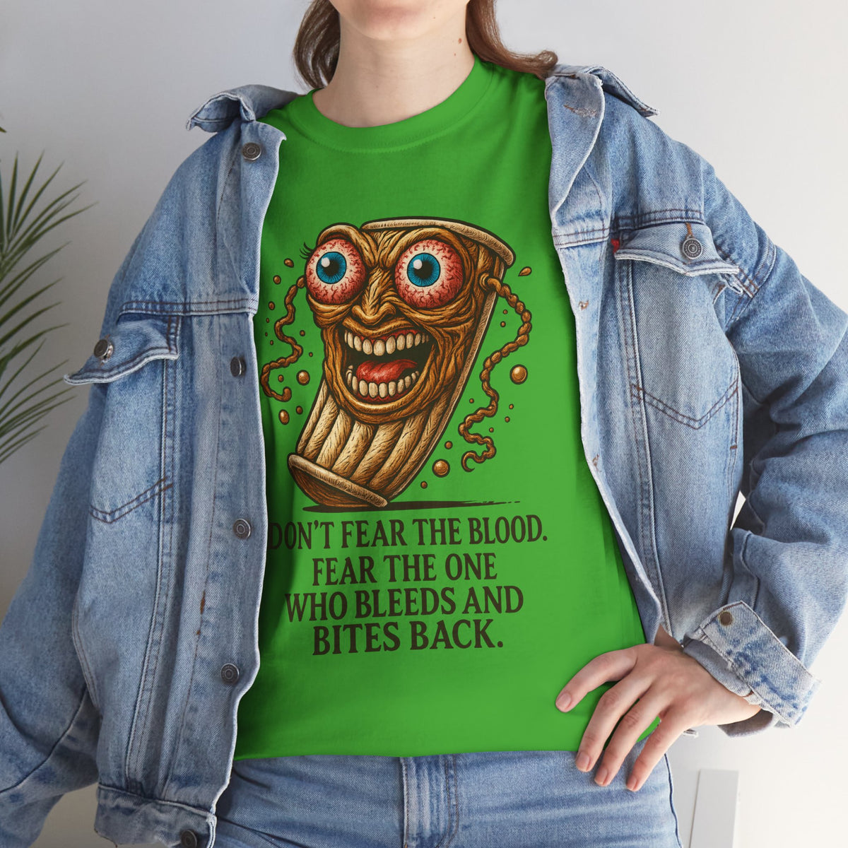 Tampon Warrior – “Bleeds and Bites Back” Feminist Horror T-Shirt