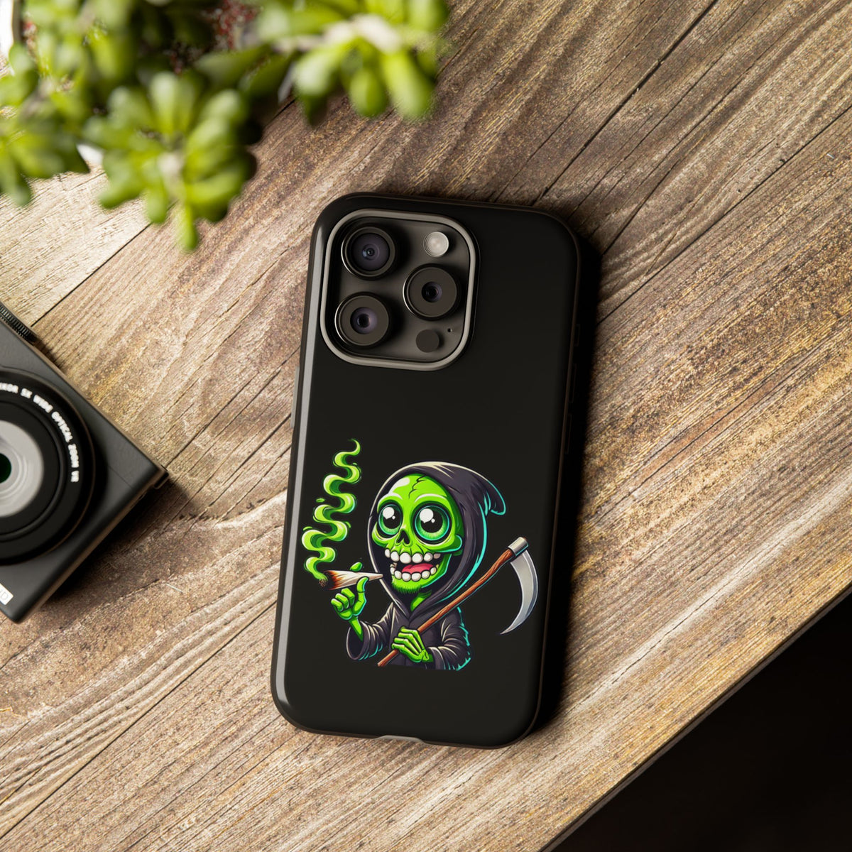 Grinning Green Reaper Phone Case