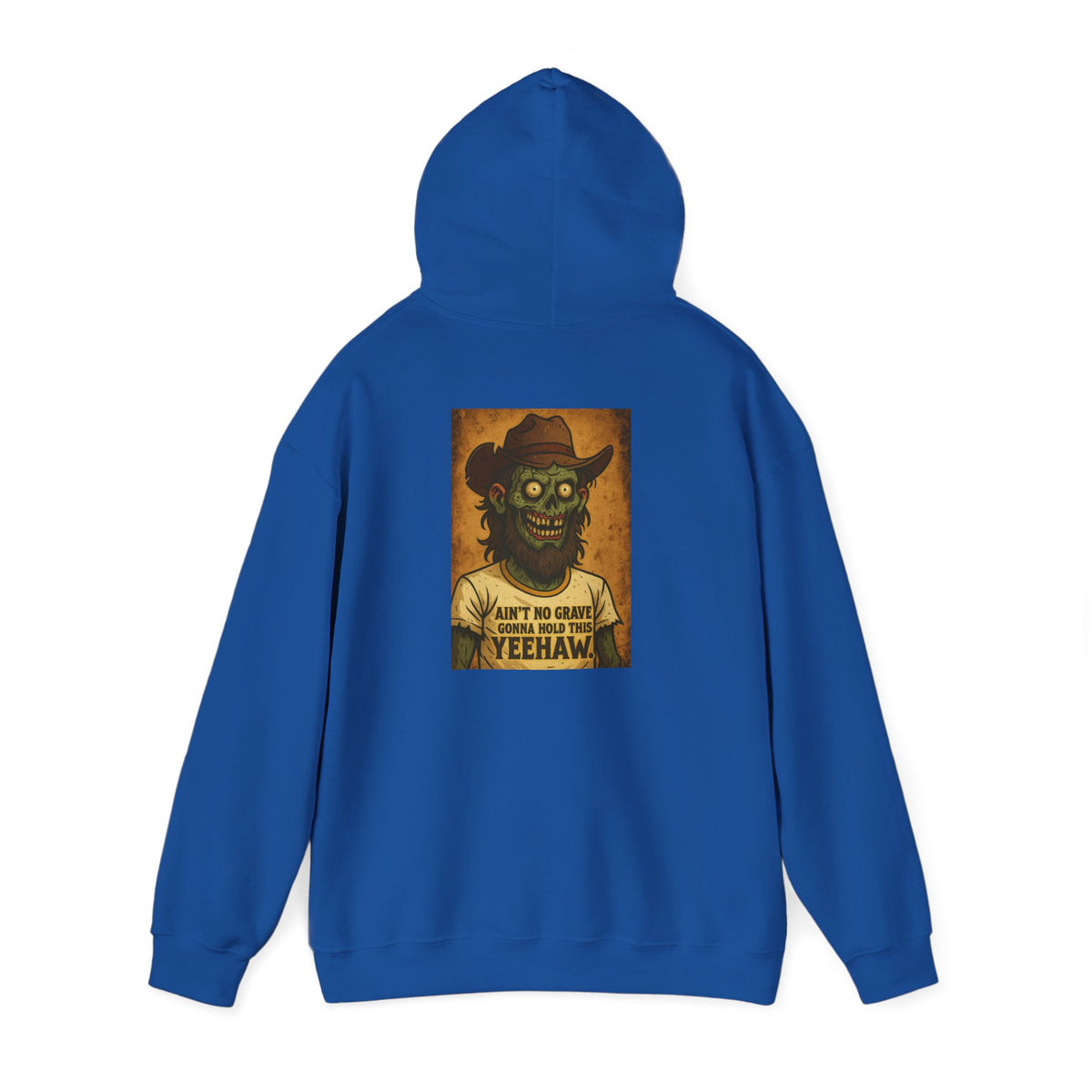 Hoodie — Vintage Zombie Cowboy 'Ain't No Grave' Graphic Pullover