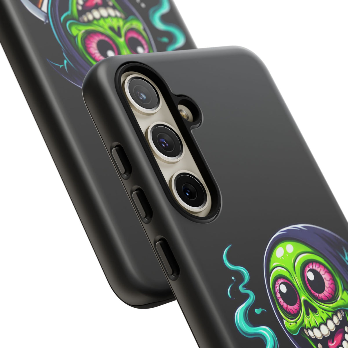 Grinning Stoner Grim Reaper Phone Case – Cannabis Skull iPhone Cover