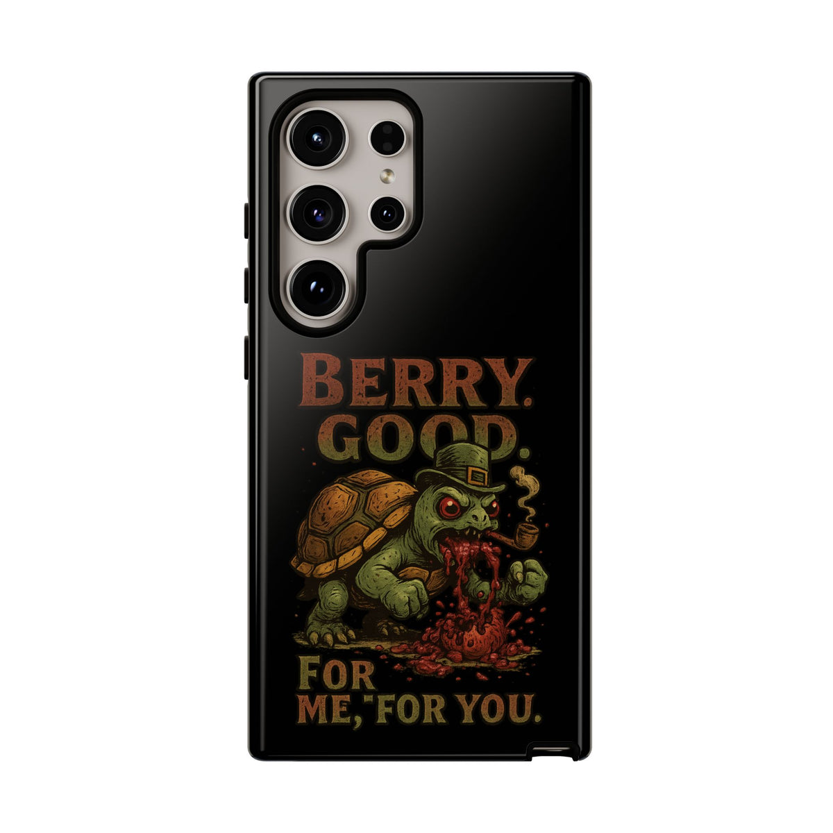 Phone Case — 'Berry Good' Zombie Turtle Graphic Tough Protective Case