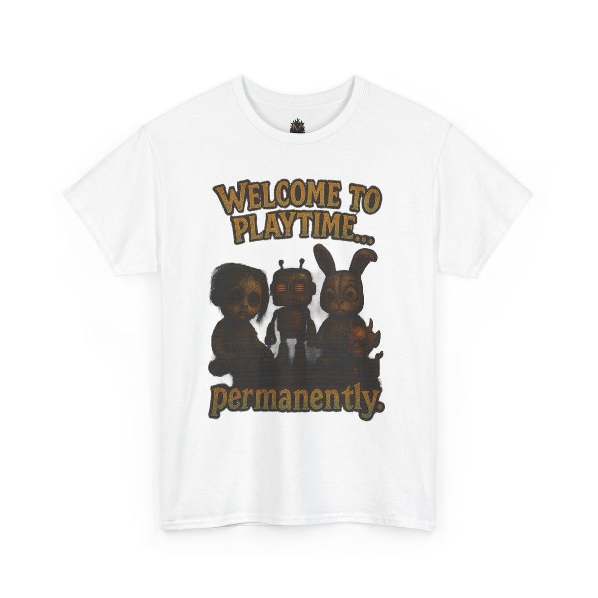 Welcome to Playtime Permanently T-Shirt | Creepy Animatronic Trio