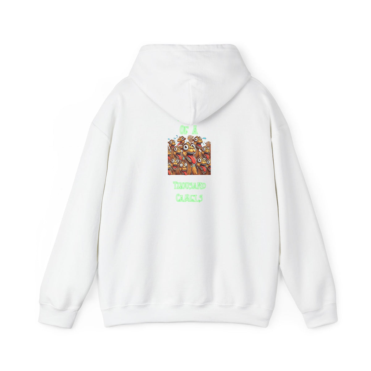 Hoodie — Retro Camel Crew Graphic Hoodie with "Teddy Crew" Neon Text