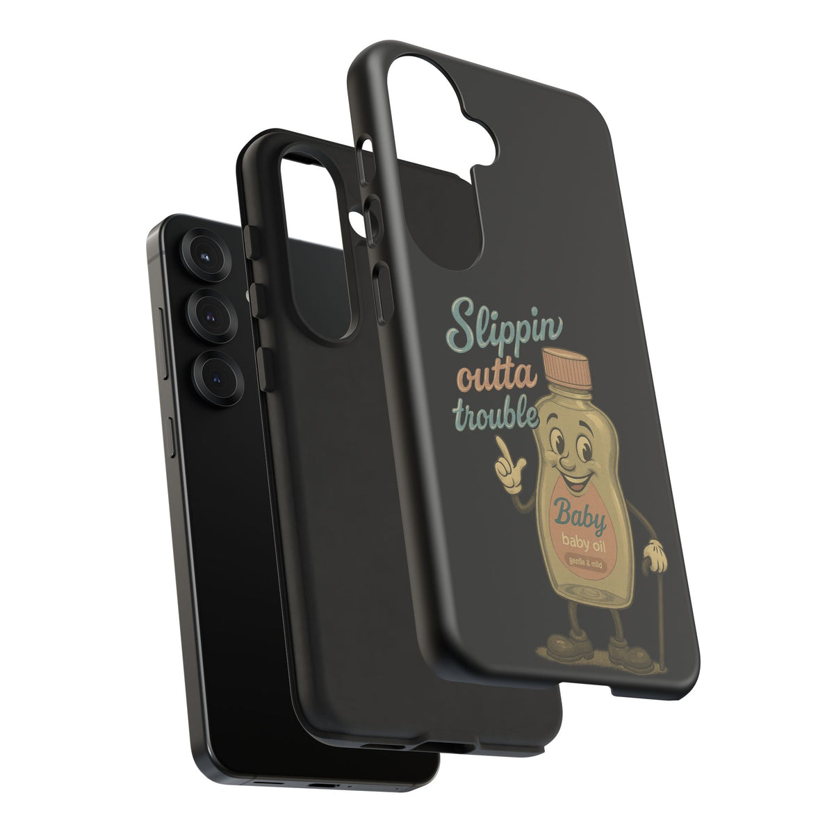 Phone Case — 'Slippin Outta Trouble' Retro Baby Oil Mascot