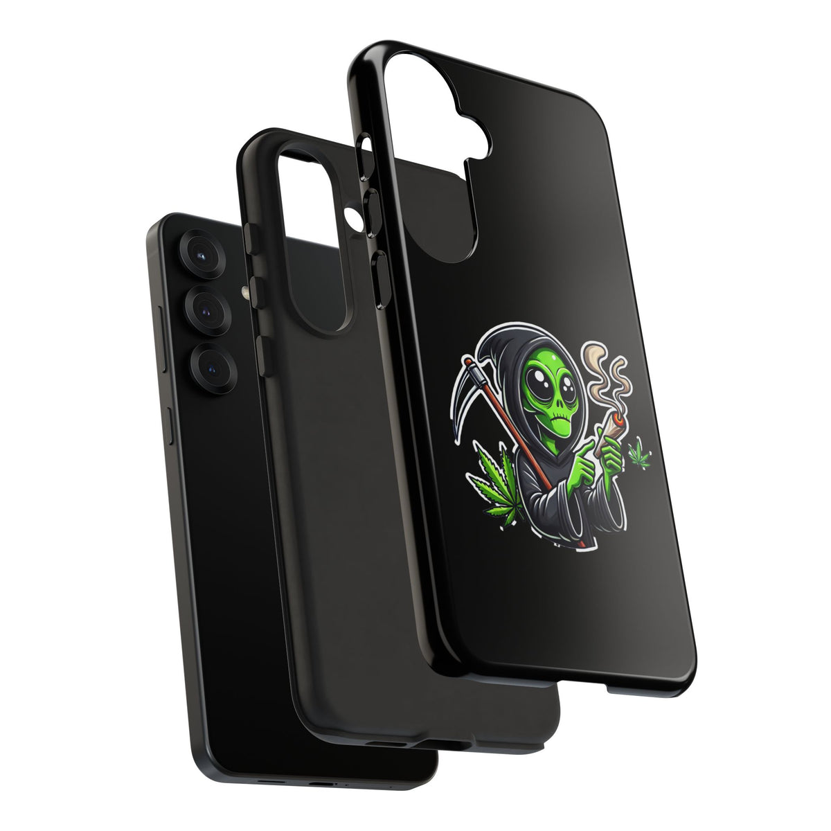 Reaper Alien Phone Case – Cute Grim Reaper Smoking Weed iPhone Case