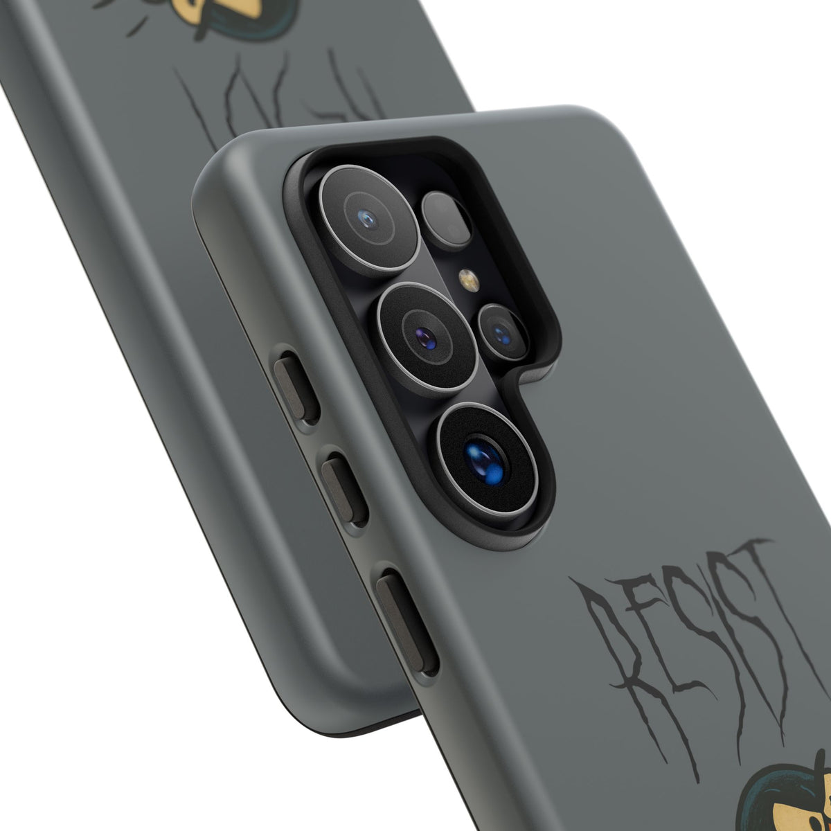 Resist Angry Penguin Phone Case — Protective iPhone Case with Bold Cartoon Design