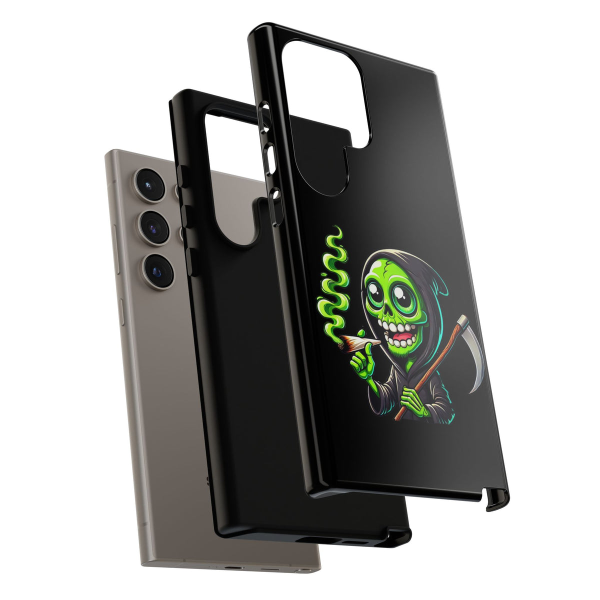 Grinning Green Reaper Phone Case